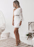 White Lace Crochet Boho Mini Dress Amy